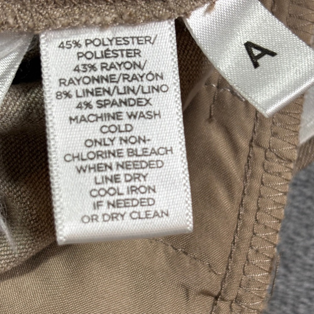 Ann Taylor LOFT Marisa Trouser Tan Khaki Wide Leg Dress Pants Size 4 - Picture 11 of 11